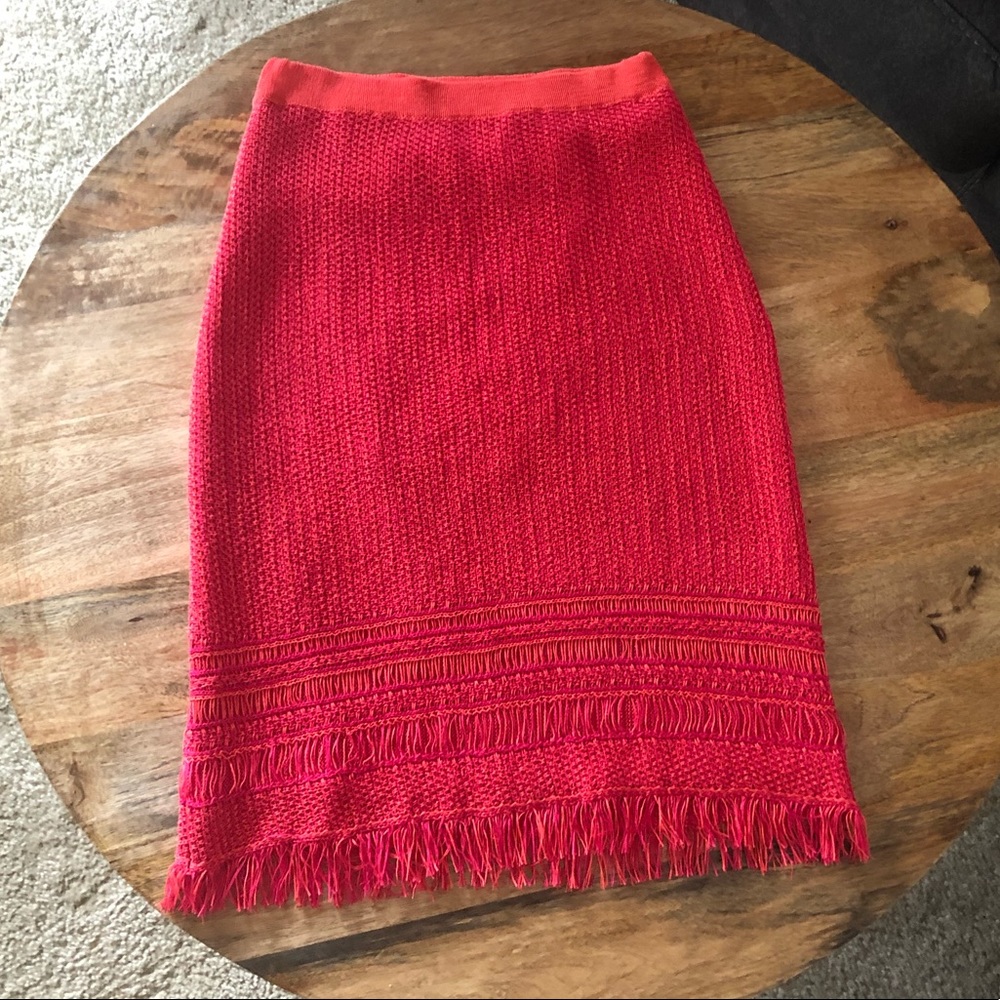 Tory Burch Brielle Fringe Pencil Skirt